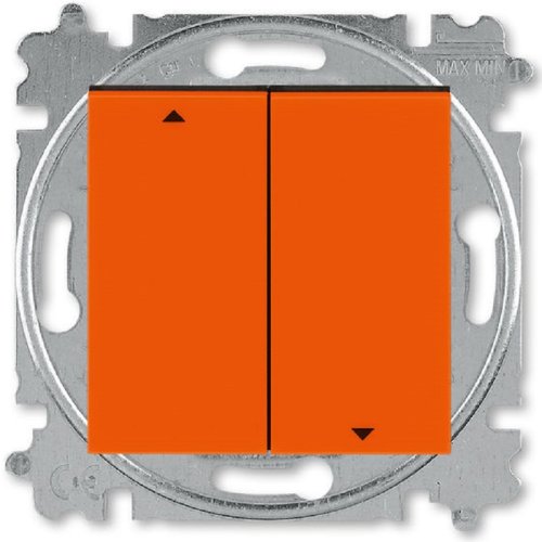 Выключатель жалюзи без фиксации без рамки ABB EPJ Levit 2-кл. оранжевый/дымчатый чёрный фото Выключатель жалюзи без фиксации без рамки ABB EPJ Levit 2-кл. оранжевый/дымчатый чёрный картинка